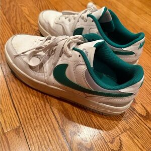 Nike Classic White and Teal Sneakers